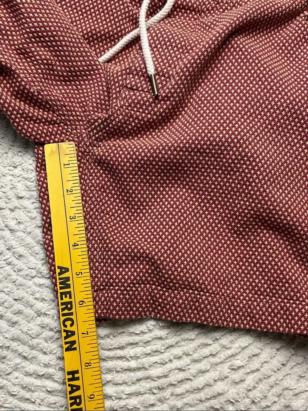 Taylor Stitch The Apres Short in Fired Brick Dobby Organic Cotton Size Small